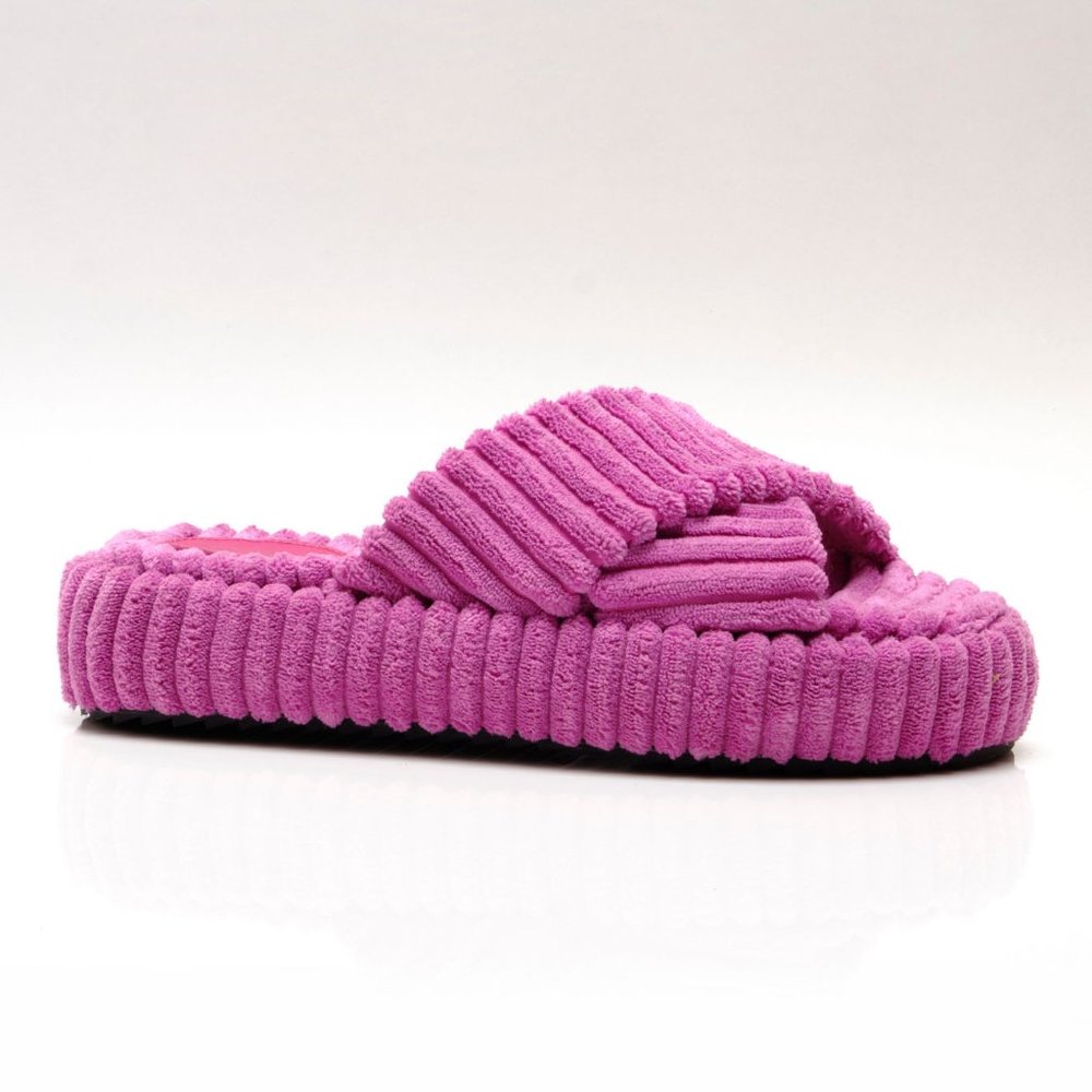 🎉LAST CHANCE🎉 FREE PEOPLE Two Days In Ibiza Terry Slides / Orchid - Picture 4 of 12